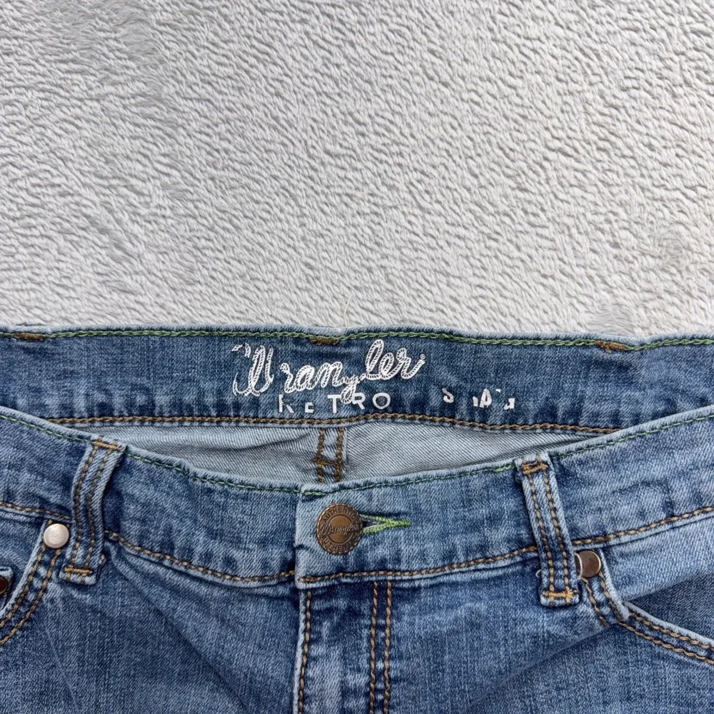 Wrangler Jeans Mens 36x34 Blue Retro Slim Fit Stretch Denim WLT88CW Western